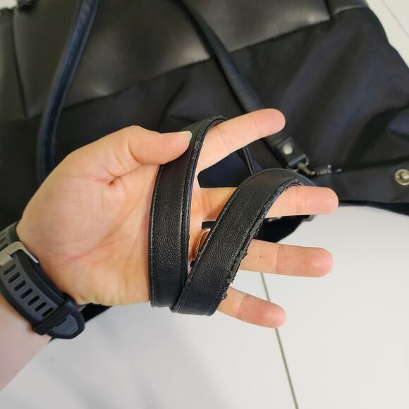 Vimmia Active Convertible Backpack Tote Bag Black Travel Zip Bottom Faux Leather - Picture 13 of 16